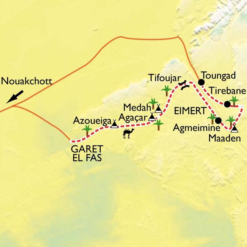 carte de Maaden en mauritanie