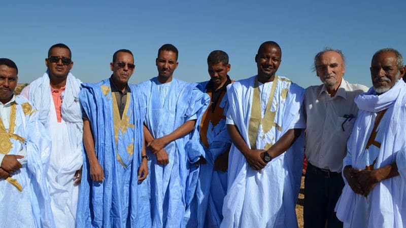 Notables de Maaden El Ervane - prochain village pilote de Pierre Rabhi avec Maurice Freund