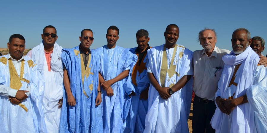 Notables de Maaden El Ervane - prochain village pilote de Pierre Rabhi avec Maurice Freund
