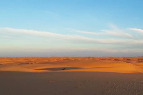 Coucher de soleilsur les dunes de Chinguetti - erg ouarane