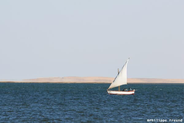 Lanche Imraguen sur les rives du Bac d'Arguin