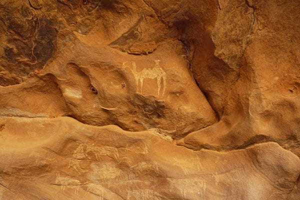 Site de peintures rupestres dans l'Adrar mauritanien