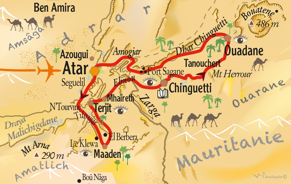 Carte circuit Maaden et villes anciennes en 4x4