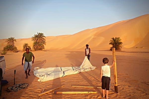 Montage de la khaïma - Mauritanie - Point-Afrique