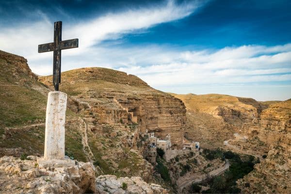 Monastere St Georges vallée Wadi Qelt - Palestine -Sentier Abraham en trek - Point-Afrique Voyages