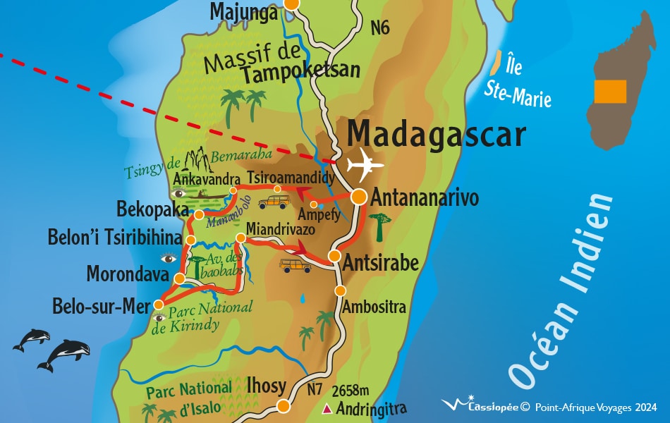 Itinéraire Trek Manambolo, Tsingy et Baobabs | côte ouest de Madagascar