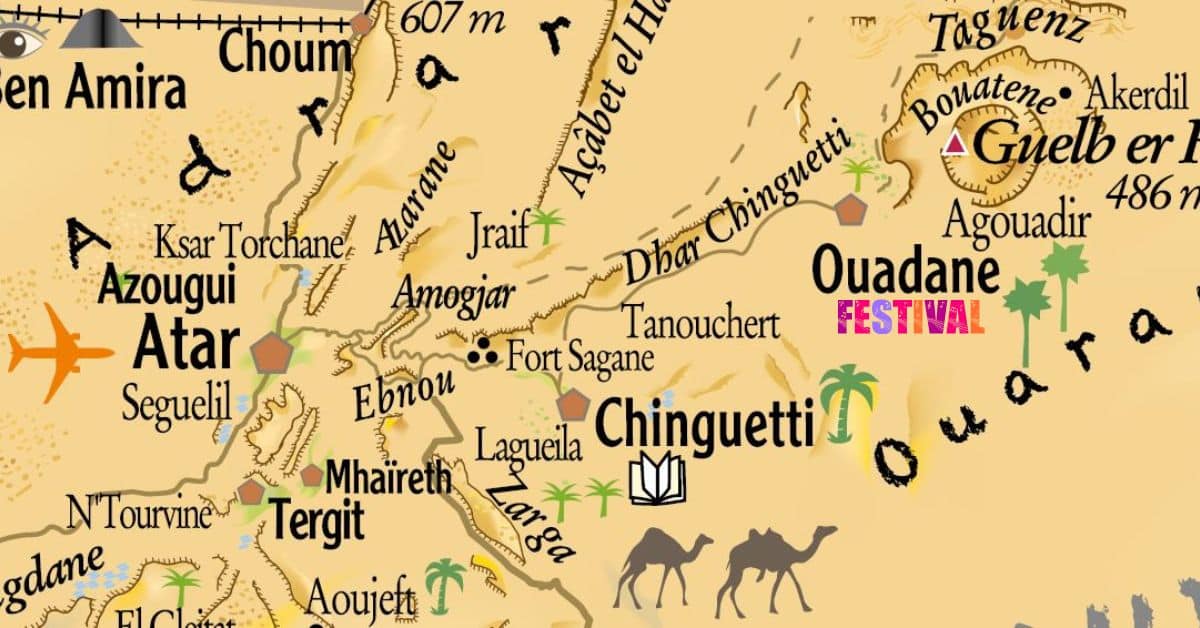 Carte Festival des villes anciennes - Ouadane (Mauritanie)